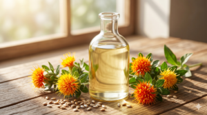 cold pressed safflower oil benefits kusum tel srikruti naturals