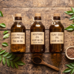 Cold pressed oils for heart health India — sesame mustard and flax seed oil