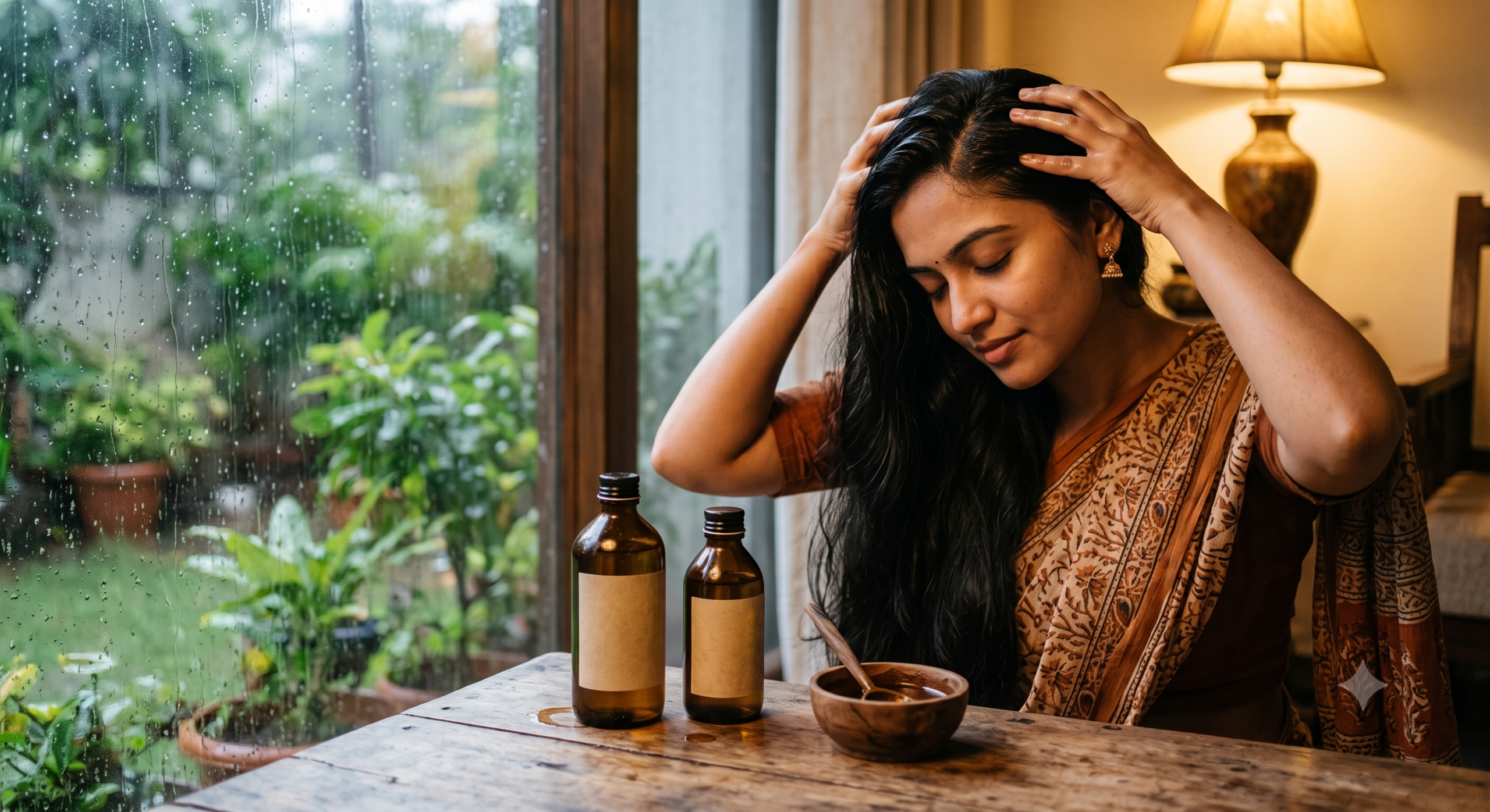 Cold pressed oils for hair fall during monsoon — castor sesame and mustard oil